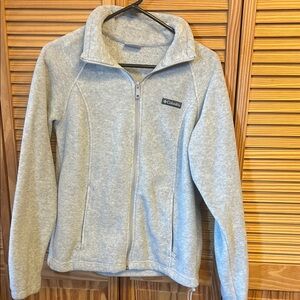 Columbia Light Gray Full-Zip Fleece